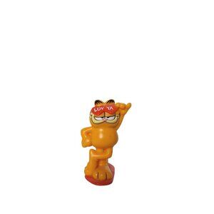 Vintage Garfield Valentines Day Red Luv Ya Sunglasses Figurine Paws 2"